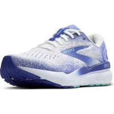 Brooks Ghost 16 Running Shoes - White/Amparo Blue/Limpet Shell