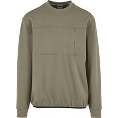 Urban Classics Scuba Zip Pocket Crew Sweatshirt - Palegreen