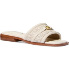 Natural Slides Michael Kors Mandy Signature Logo Slide Sandal - Natural