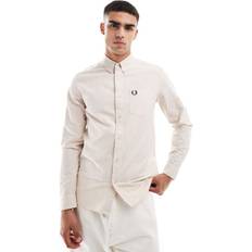 Fred Perry Vita Skjortor Fred Perry Oxfordskjorta Med Långa Ärmar - Vit/A