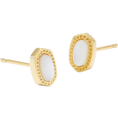 Kendra Scott Mini Ellie Stud Earrings - Gold/White