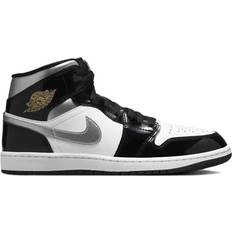 Nike Air Jordan 1 Schuhe reduziert NIKE Air Jordan 1 Mid SE M - Black/White/Metallic Gold/Metallic Silver