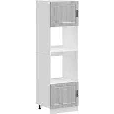Wood Wall Cabinets vidaXL Grey Sonoma Engineered Wood Oven Cabinets 2 pcs Wall Cabinet