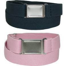 Accessories CTM Plus Size Elastic Belt with Magnetic No Show - Navy/Pink