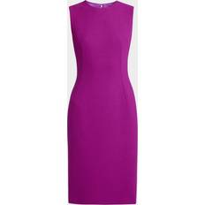 Dolce & Gabbana Robes Dolce & Gabbana Wool Crepe Midi Dress Purple