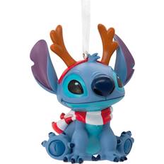 Lilo & stitch Hallmark Disney Lilo & Stitch Reindeer Blue Christmas Tree Ornament 2.8"