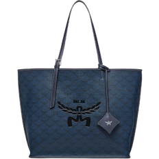 Blue Totes & Shopping Bags MCM Himmel Shopper in Lauretos Medium - Blue/Navy Blazer