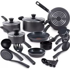 Tfal non stick cookware set T-fal Initiatives Cookware Set with lid 18 Parts