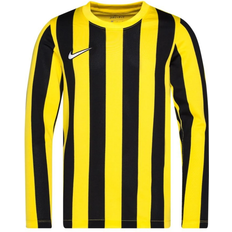 XL T-shirts Børnetøj Nike Kid's Game Jersey Dri-FIT Striped Division IV - Yellow/Black/White (CW3825-719)