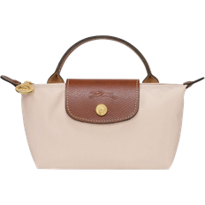 Longchamp le pliage original Longchamp Le Pliage Original handtas met leren details Creme 1 maat