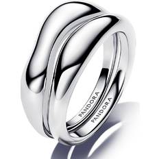 Pandora Bagues Superposables de Forme Organique - Argent