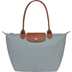 Drukknop Tassen Longchamp Le Pliage Original Medium & Leather Long Handle Tote