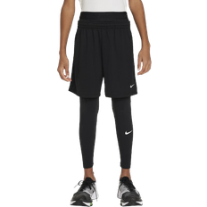 XL Base Layer Children's Clothing NIKE Older Kid's Pro Dri-FIT Tights - Black/Black/White (FJ6821-010)