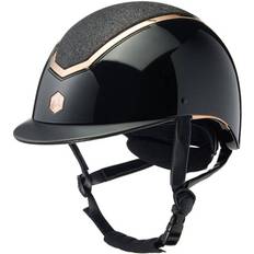 54cm Riding Helmets Charles Owen Kylo Riding Hat Sparkly Black Gloss/Rose Gold