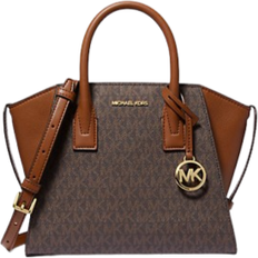 Michael Kors Avril Small Logo And Leather Satchel - Brown