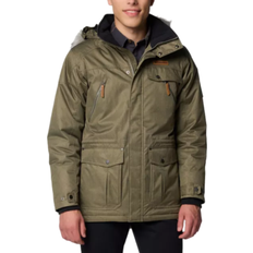 Faux Fur Outerwear Columbia Men's Barlow Pass TurboDown II Jacket - Stone Green