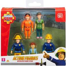 Fire Fighters Toys Character Fireman Sam Action Figures 5 Pack