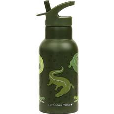 Verde Botellas de Agua A Little Lovely Company Stainless Steel Drink Bottle Crocodiles