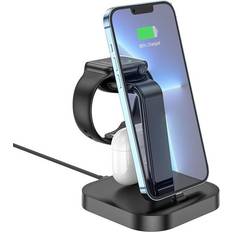 Trådlös laddare till iphone och apple watch Hoco 3in1 Trådlös Laddare iPhone Apple Watch