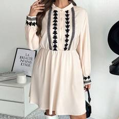 Shein Plus Size Lace Patchwork Long Sleeve Dress