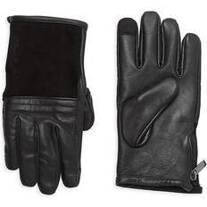 Gloves & Mittens Karl Lagerfeld Side Zip Leather Gloves - Black