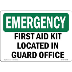 White Workplace Signs SignMission OSHA Emergency Sign 12 x 18 in