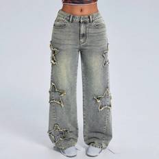 Shein Vintage Streetwear Casual Woven Jeans