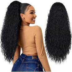 Shein Long Curly Drawstring Ponytail 22" Black