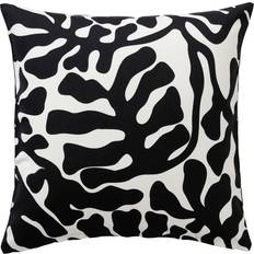 IKEA Grönknavel Kuddfodral 50x50 cm Svart Vit Kuddöverdrag Vit, Svart (50x50cm)