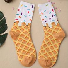 Underwear Temu Cute College Style Mid Tube Socks - Ice Cream