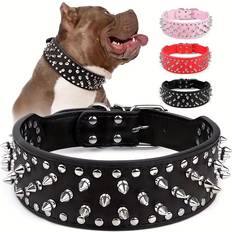 Temu Adjustable Spike Dog Collar Punk Style