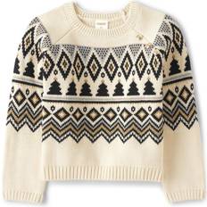 Long Sleeves Knitted Sweaters Gymboree Intarsia Fairisle Sweater - Brown