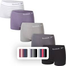 Reebok Panties Reebok Seamless Boyshort - White Stripe Melange/Cadet/Sharkskin/Blackened Pearl/Black