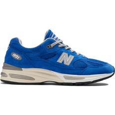 New Balance 991 Shoes New Balance Miuk M991V2 Sneaker - Dazzling Blue/Grey/White Suede/Mesh