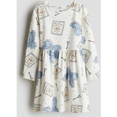 Long Sleeves Dresses Children's Clothing H&M Printed Cotton Dress - White