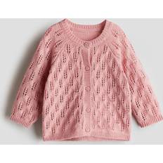 1-3M Cardigans Children's Clothing H&M Pointelle Knit Cardigan - Dusty Pink