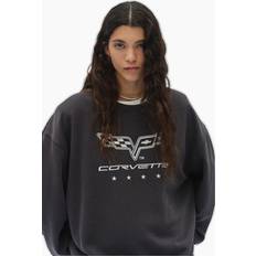 H&M Oversized Printed Sweatshirt - Grey
