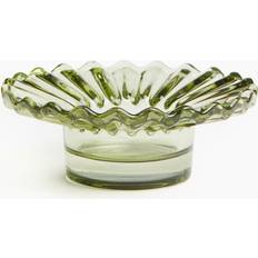 H&M Glass Tealight Green Candle Holder 4cm