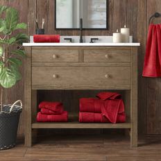 Textiles Madison Park Signature 800GSM Ultra-Soft Set Bath Towel Red