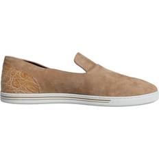 39 ⅓ Loafers Dolce & Gabbana Beige Suede Caiman Loafers Slippers - Beige