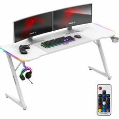 Hvid Gaming bord Huzaro HZ-Hero 4.8 RGB Gaming Skrivebord