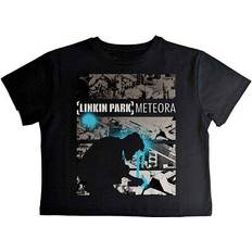 Black Blouses ROCK OFF Meteora Drip Collage Crop Top - Black