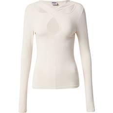 Kläder Urban Classics Crossed Cut Out Long Sleeve T-shirt - Beige