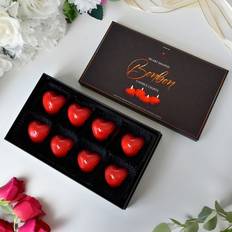 Rød Stearinlys MikaMax Heart-Shaped Bonbon Candle Light Stearinlys