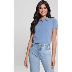 Guess Shirts Guess Cora Cropped Pique Polo - Nordic Sea