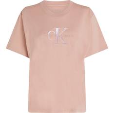 Calvin Klein Rosa Överdelar Calvin Klein Relaxed Monogram T-shirt - Desaturated Orange