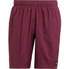 adidas Solid CLX Classic-Length Swim Shorts - Maroon/Black