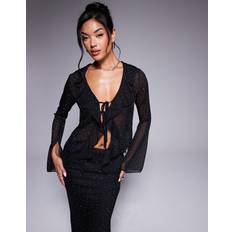 New Look Co-Ord Embellished Chiffon Blouse - Black