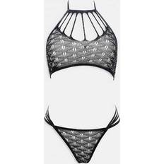 Ann Summers Roxie Underklädesset Spets Med Flera Remmar - Svart