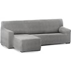 Eysa Light Grey Right Short Arm Chaise Longue 120 x 120 x 360 cm Loose Sofa Cover Grey